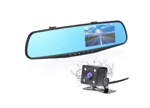 Oglinda Retrovizoare Auto Cu Camera Dubla Fata-Spate Full HD 1080 Ecran 4.3 Inch