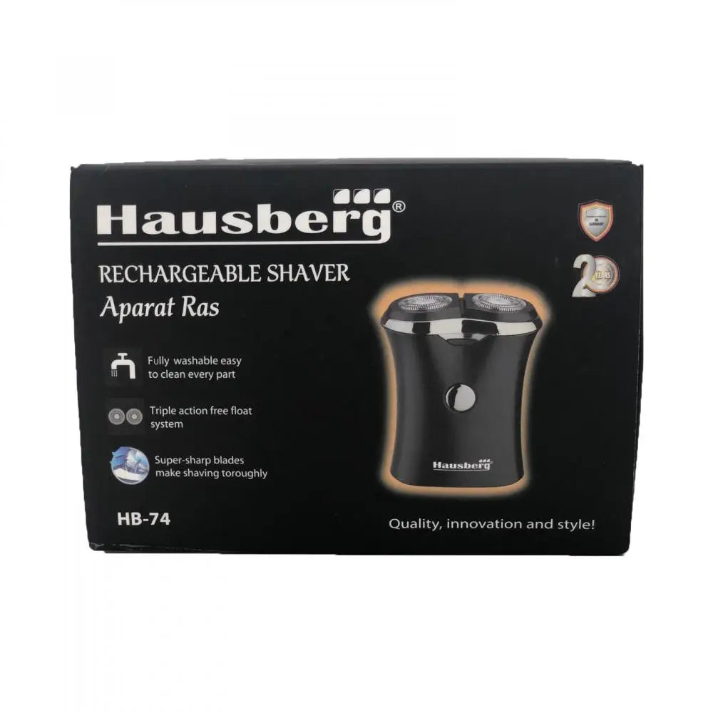 Aparat de ras electric reincarcabil Hausberg HB-74 cu 2 baterii 350 mah