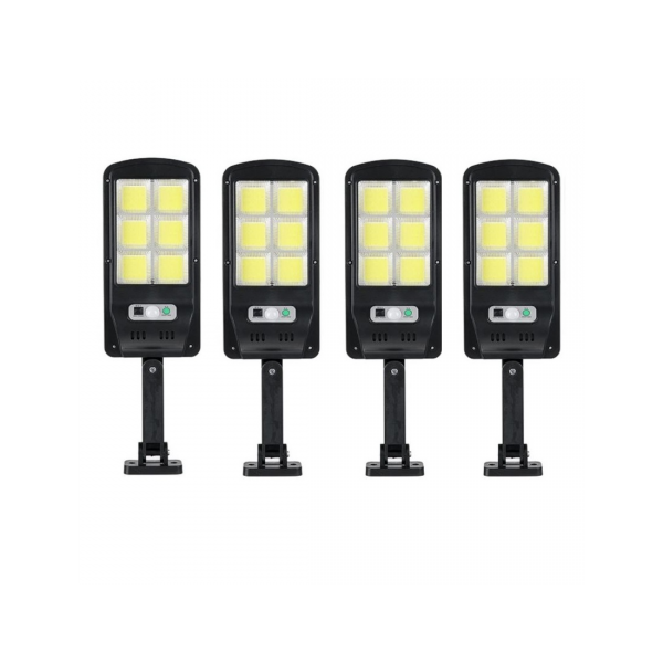 2 X Proiector solar 6 celule,120 LED-uri COB,cu senzor de miscare sistem prindere inclus - Lampi Solare
