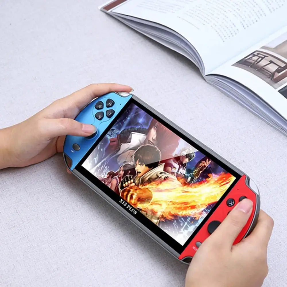 Consola retro portabilă X7 cu ecran de 4.3 inch și jocuri pentru copii vibrant