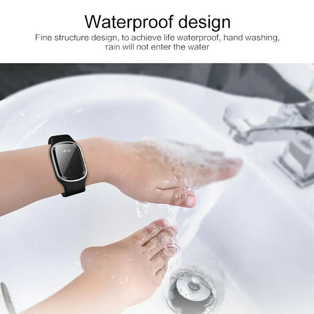 Bratara cu ultrasunete impermeabila, design tip smartwatch, fara chimicale, pentru adulti si copii