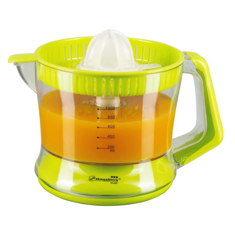 Storcator de Citrice Hausberg HB-3323V Electric,40 W,Sistem Rotire in 2 Sensuri,Verde