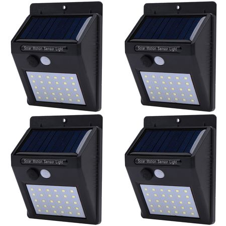 Lampa solara cu 30 leduri, senzor de miscare și panou solar pentru exterior