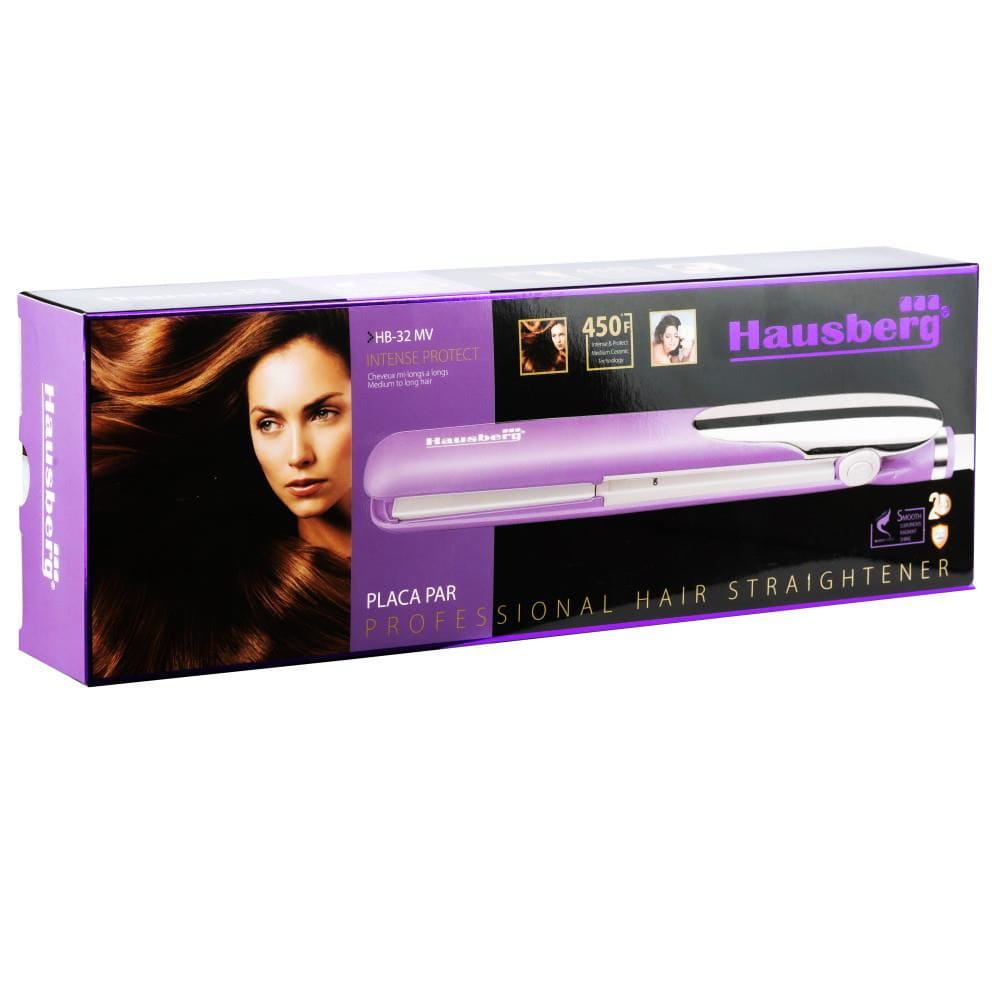 Placa de par 2 in 1 pentru ondulare si indreptare Hausberg HB32MV Putere 30W Incalzire rapida Mov