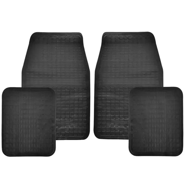 Set 4 Covorase Auto din Cauciuc Universale + Suport de Bord cu Numar