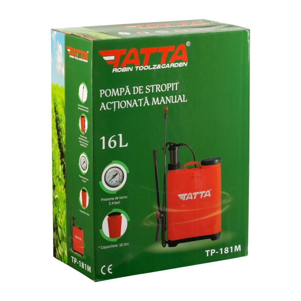 Pompa pentru stropit (vermorel) Tatta TP-181M actionare manuala 2.4 bari 16 l