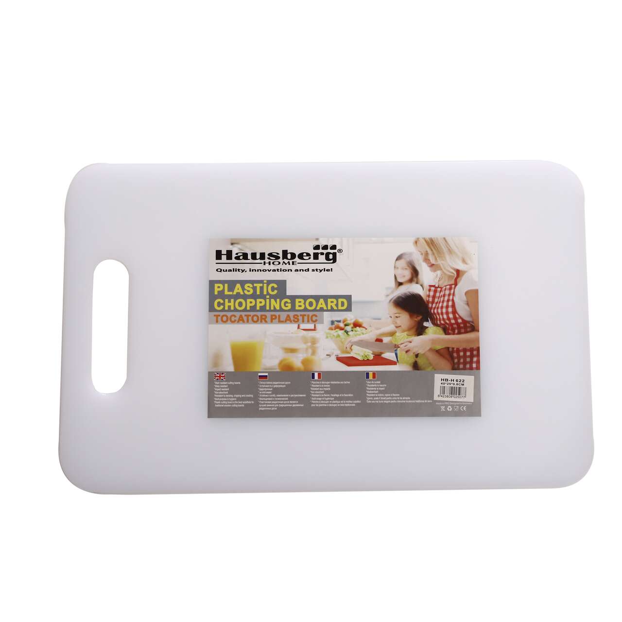 Tocator electric HAUSBERG HB-4502AB 400W 1 treapta de viteza 500 ml bol din plastic cutit cu 2 lame din otel inoxidabil