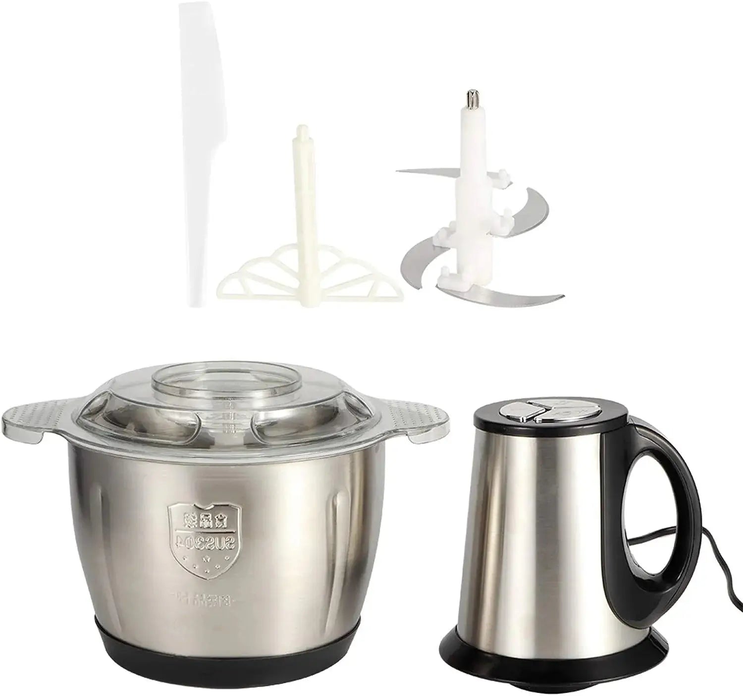 Imagine de alt pentru Tocator Electric cu vas din inox și accesorii, putere 1000W.