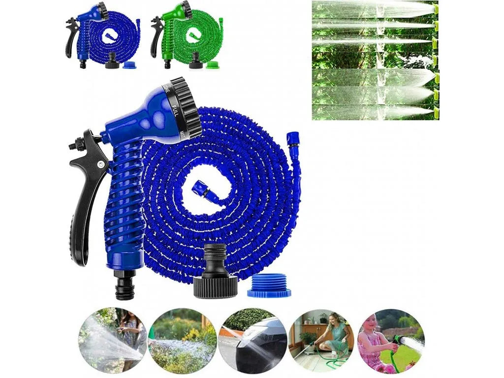 Furtun extensibil de grădină Magic Hose cu accesoriul pentru stropit și duză multifuncțională