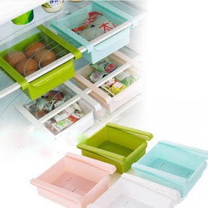 Cutii depozitare universale pentru frigider, extensibile, colorate, organizare eficientă