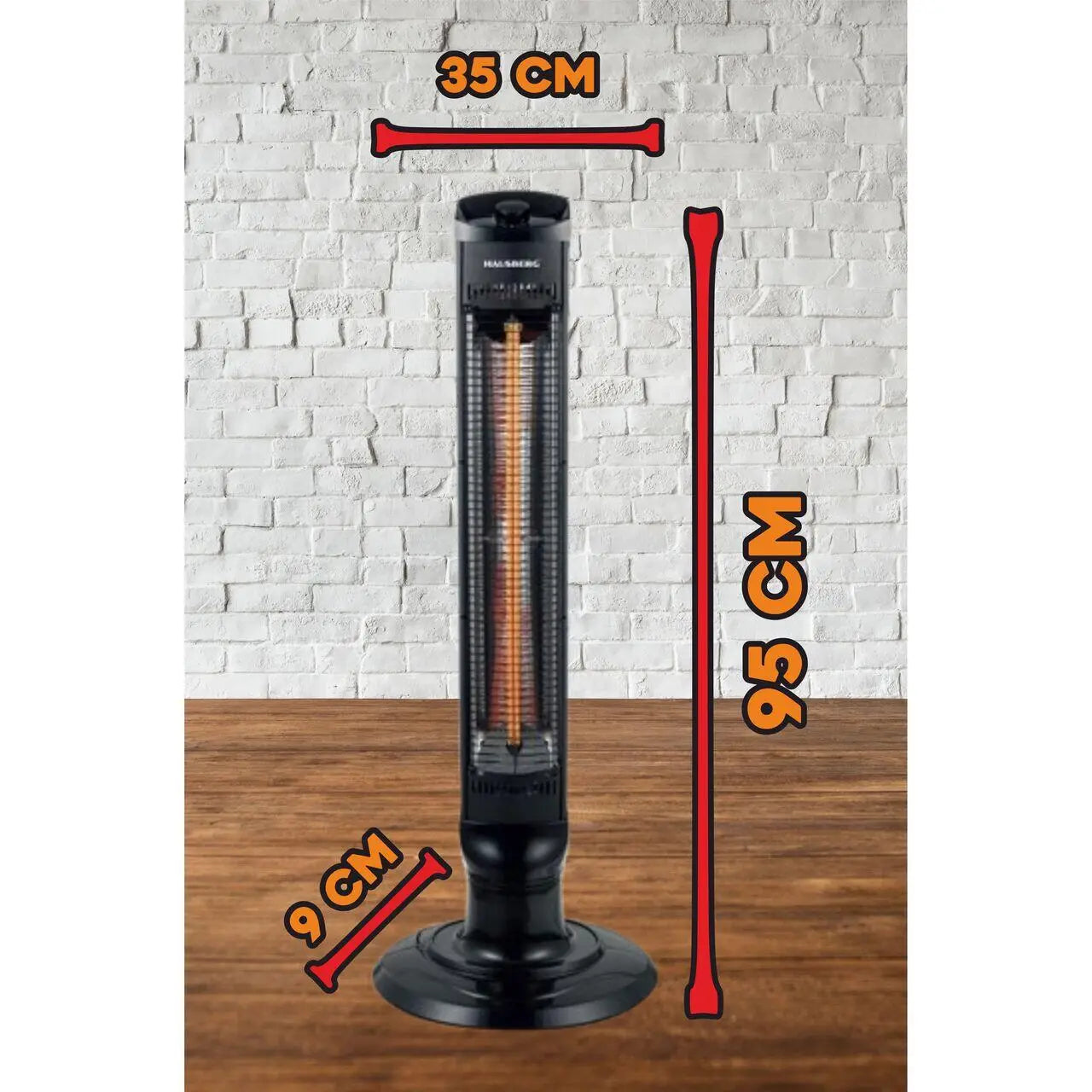 Radiator electric tip Turn Hausberg HB-8561NG 1000W 2 nivele de temperature tub din fibra de carbon siguranta