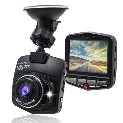 Imagine mini camera auto 1080p full HD cu suport auto dvr și ecran LCD negru