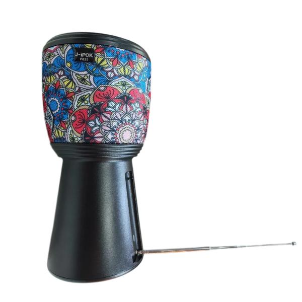 Boxa Bluetooth Stil Tarabana cu incarcare solara și model floral colorat