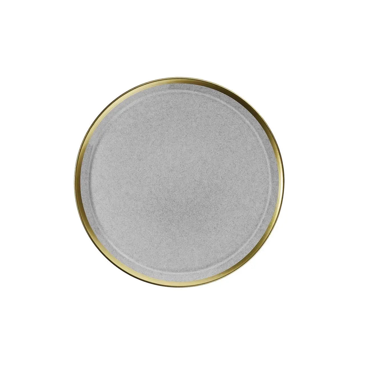 Taler de masă Kutahya Porselen Forza cu margine auriu și finisaj mat alb