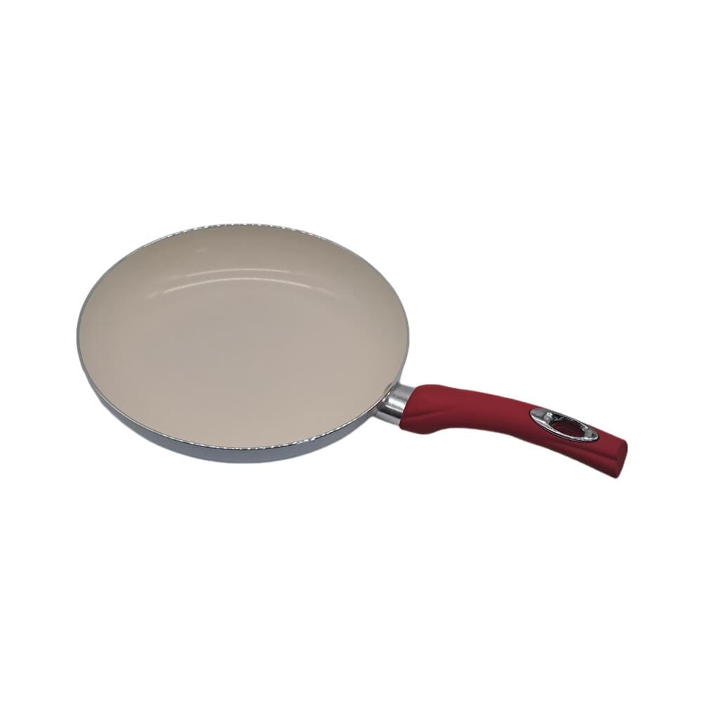 Tigaie din ceramica Hausberg HB-H716AB diametru de 24cm Alb-Rosu