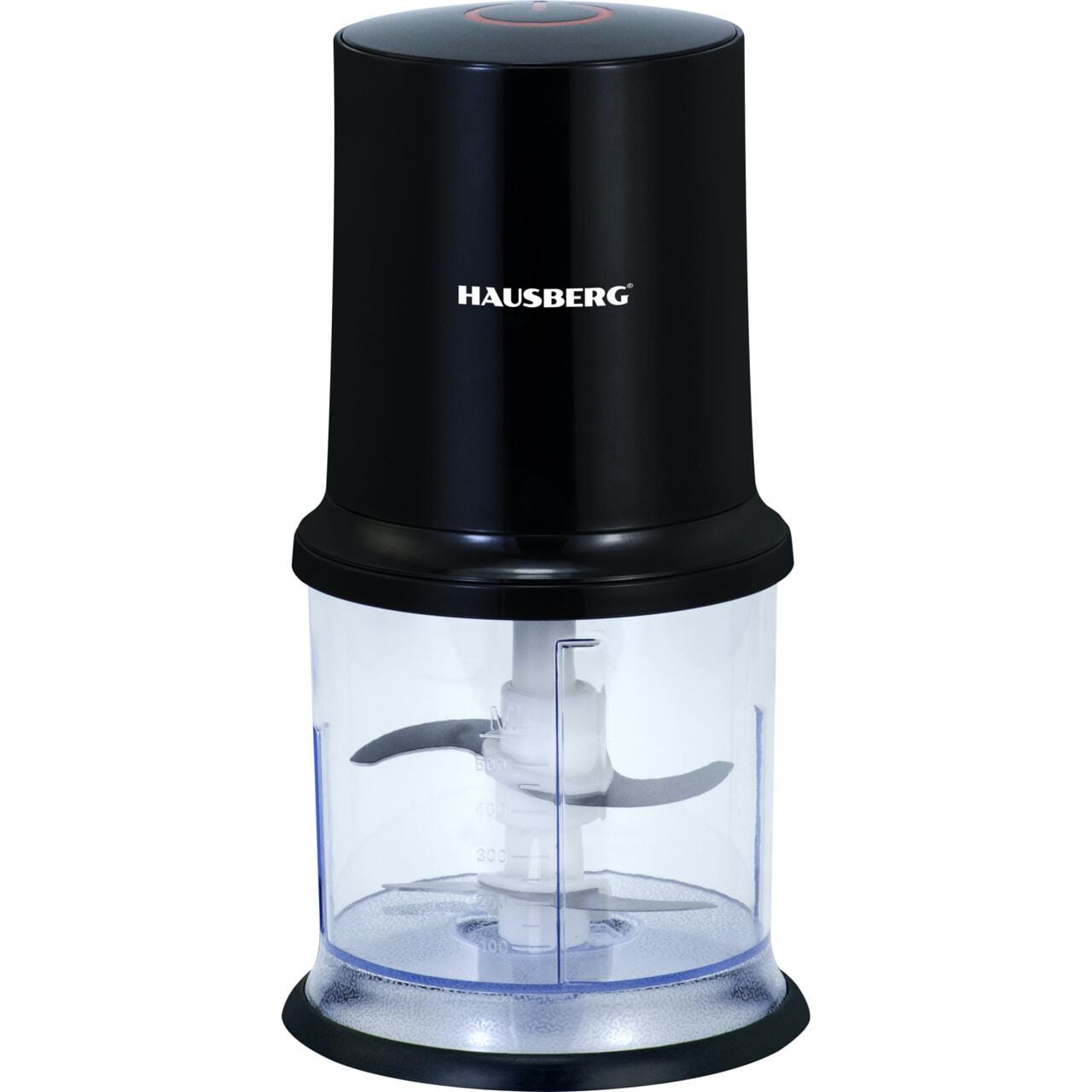 Tocator electric HAUSBERG HB-4502NG 400W 1 treapta de viteza 500 ml bol din plastic cutit cu 2 lame din otel inoxidabil