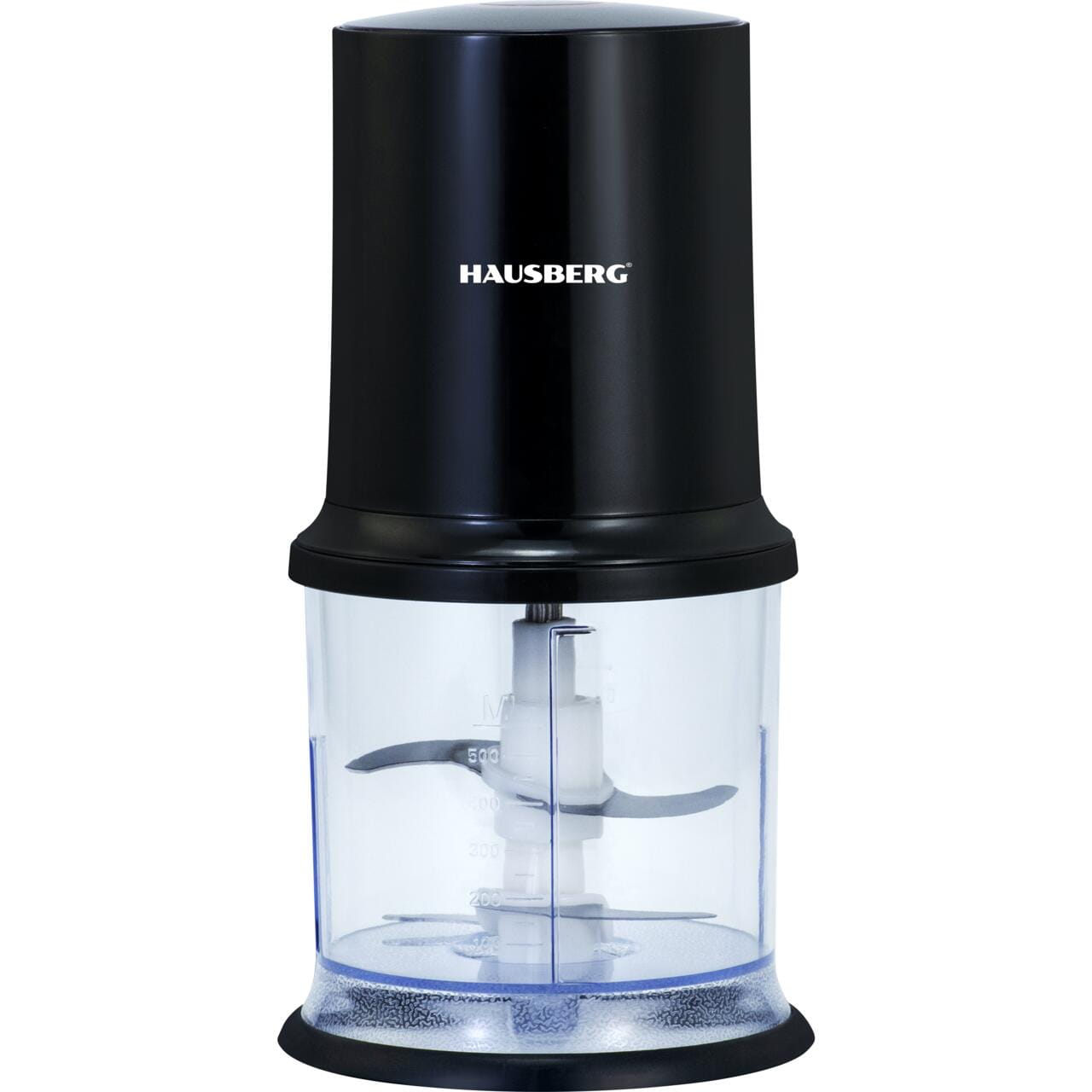 Tocator electric HAUSBERG HB-4502NG 400W 1 treapta de viteza 500 ml bol din plastic cutit cu 2 lame din otel inoxidabil