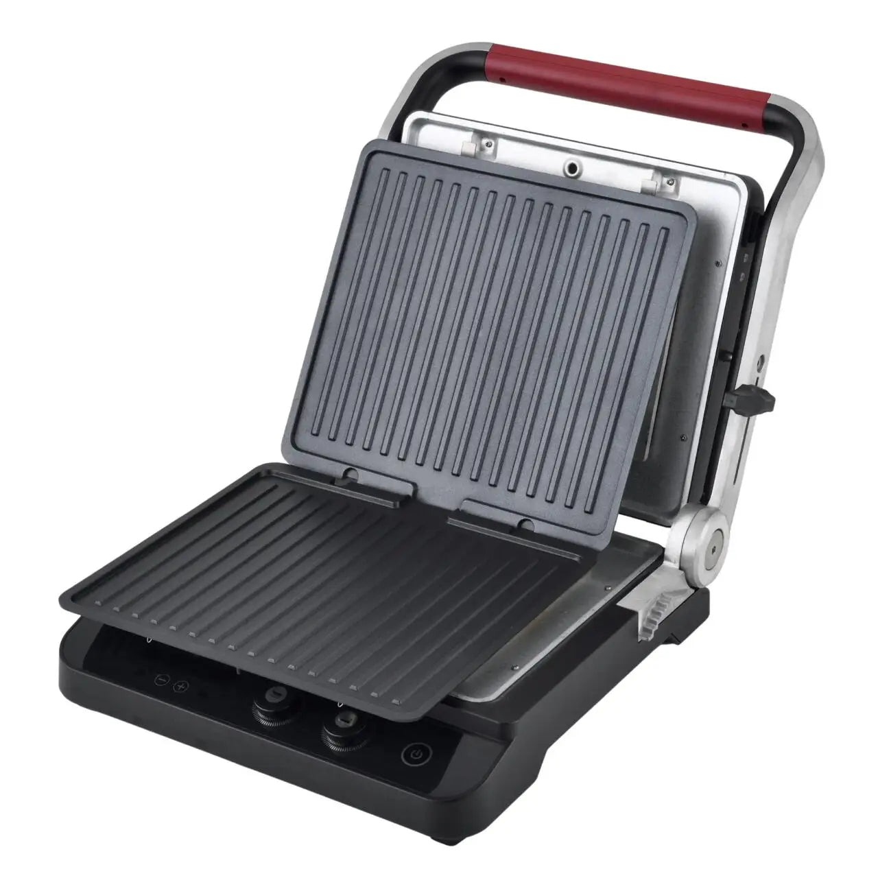 Sandwich maker & grill HAUSBERG HB-636NG 1650-2000W Termostat reglabil Buton de control Afisaj Led Inox