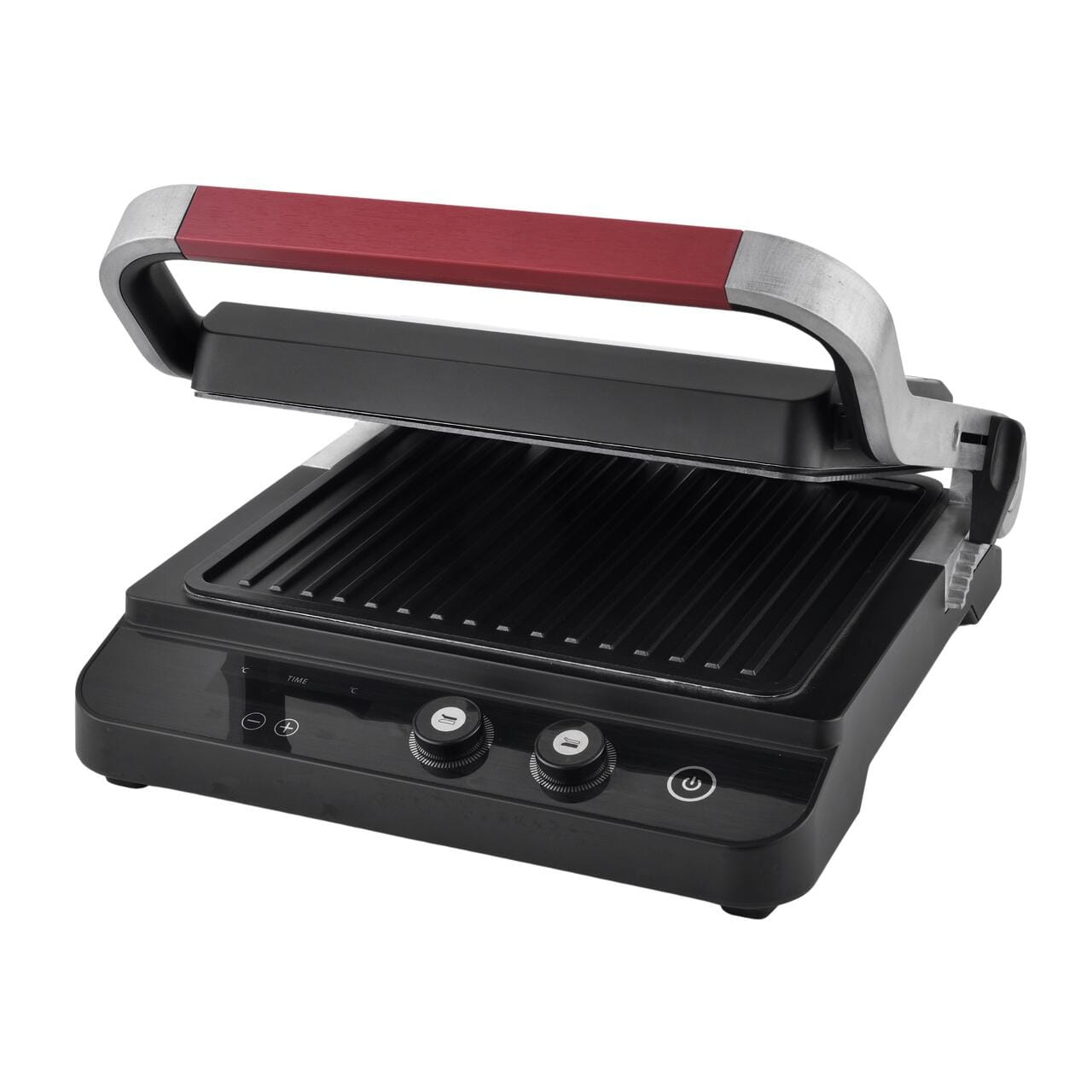 Sandwich maker & grill HAUSBERG HB-636NG 1650-2000W Termostat reglabil Buton de control Afisaj Led Inox