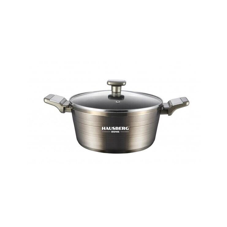 Set oale 7 piese HAUSBERG HB-H760GR GRI acoperire antiaderenta maner bachelita 2.5L - 7.7L
