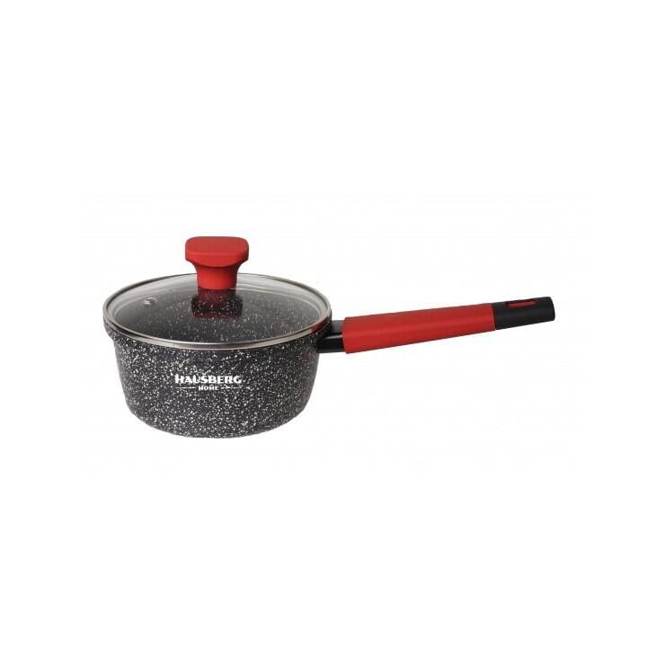 Set oale 8 piese HAUSBERG HB-H764 interior antiaderent marmorat manere soft touch capac sticla