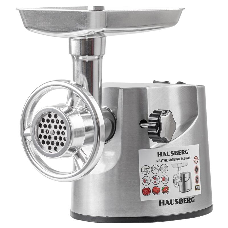 Masina tocat Hausberg HB-3445 3200W 2Kg/min Impingator legume Carcasa aluminiu Motor cupru