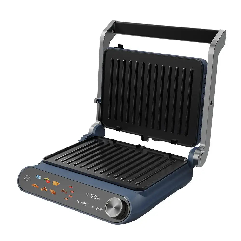 Sandwich Maker 2 in 1 HAUSBERG HB-635 Putere 2200 W Placi pentru sanwich si grill Acoperite cu strat anti-aderent Ecran