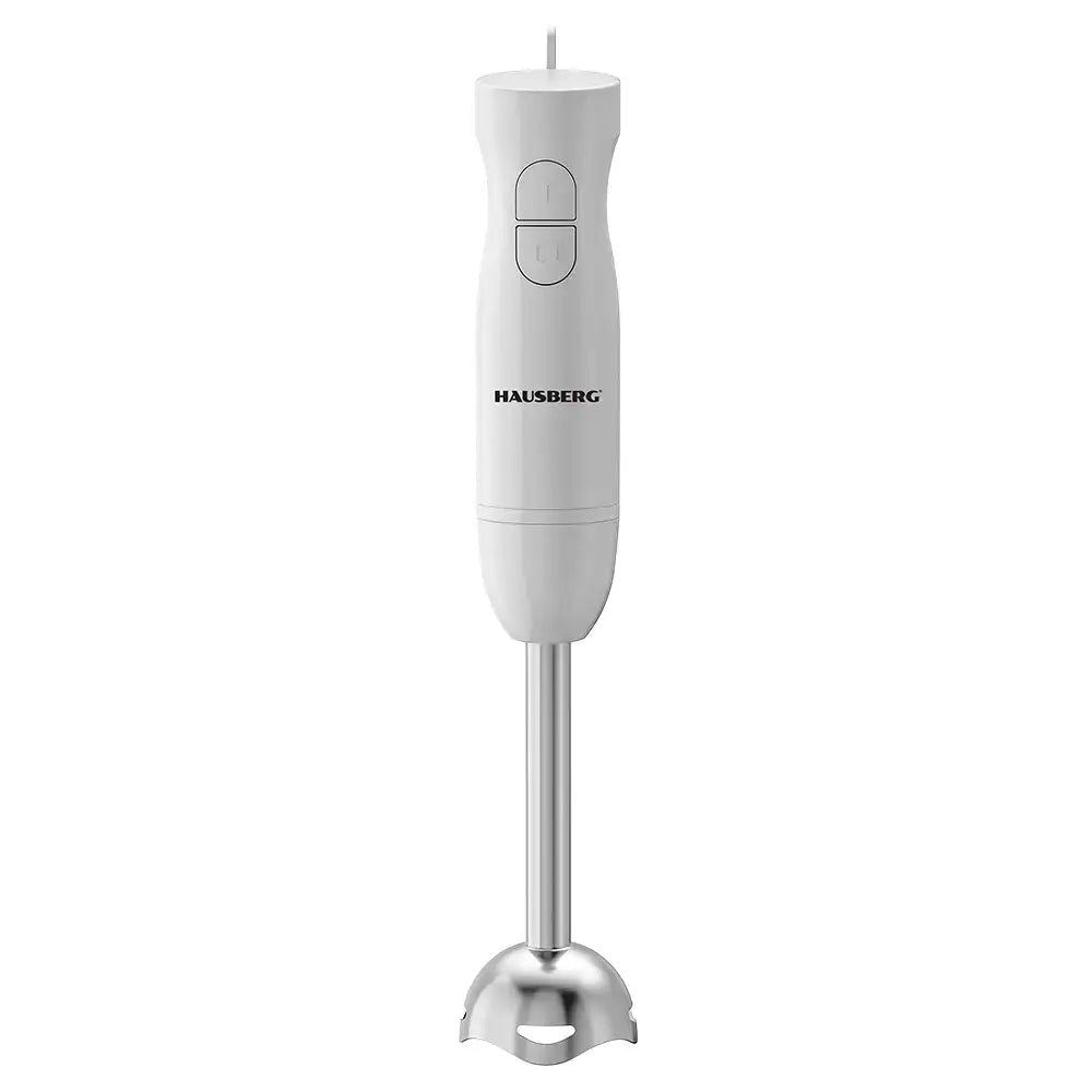 Blender 3 in 1 HAUSBERG HB-7701AB 500W 2 viteze Material ABS lame din inox Capacitate pahar 700ml tocator 500ml Alb