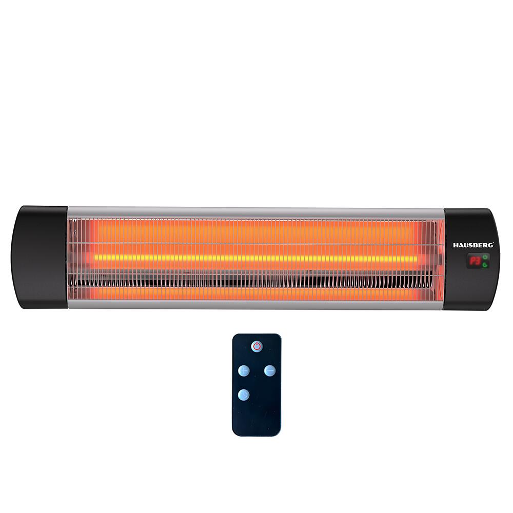 Radiator electric digital cu infrarosu Hausberg HB-8553 2000W Telecomanda 1 tub quartz 3 trepte putere protective IP65