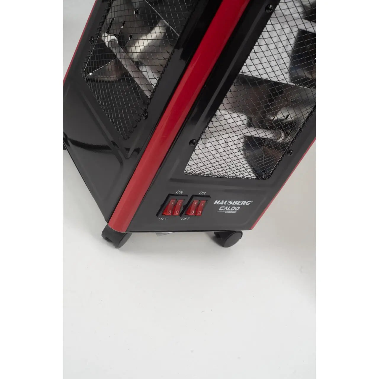 Radiator electric Hausberg HB-8802NG 2200W 5 niveluri de putere incalzire in 5 directii roti deplasare maner