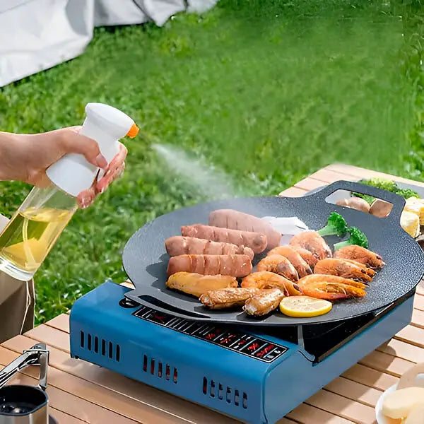 Tigaie antiaderenta rotunda pentru uz casnic sau gratar în aer liber pentru prepararea alimentelor