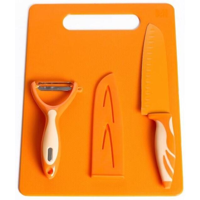 Set Cutite Colorate 4 Piese Ertone ERT-MN104PO cutite inox Portocaliu