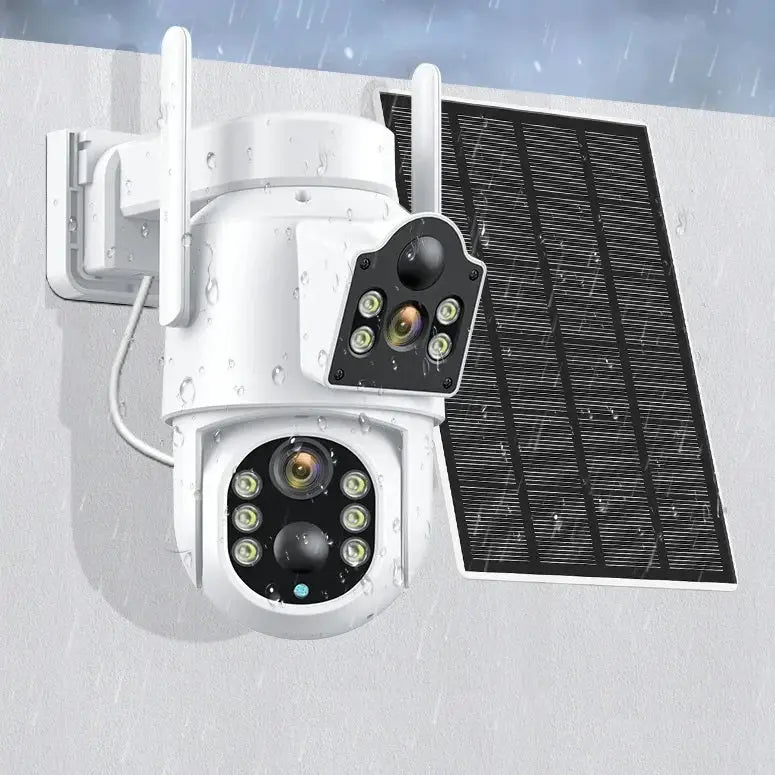Camera de Supraveghere rotativa cu incarcare, panou solar și permite monitorizarea outdoor