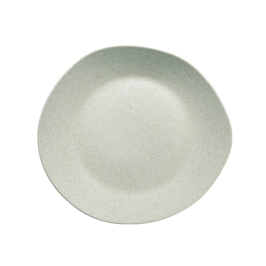 Farfurie din portelan verde Kutahya Porselen SOHO cu model speckled organice
