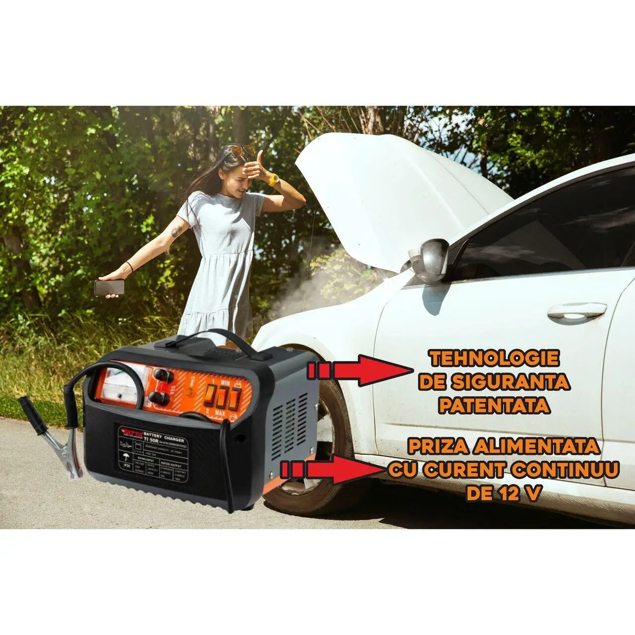 Redresor Tatta TI50R Profesional curent de incarcare max 30A curent pornire 180A putere 0.6 kw