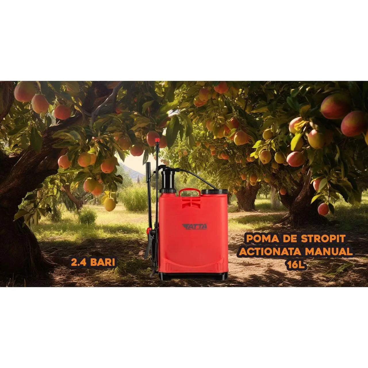 Pompa pentru stropit (vermorel) Tatta TP-181M actionare manuala 2.4 bari 16 l