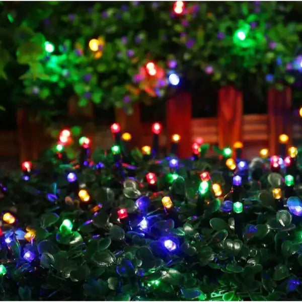 Set 2 x Decoratiune cu Incarcare Solara 100 LED 10 Metri - Multicolor