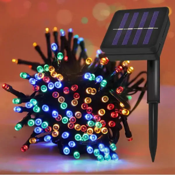 Set 2 x Decoratiune cu Incarcare Solara 100 LED 10 Metri - Multicolor