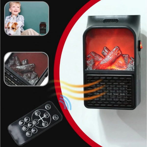 Aeroterma portabila Flame Heater 500 W 2 niveluri temperatura display digital