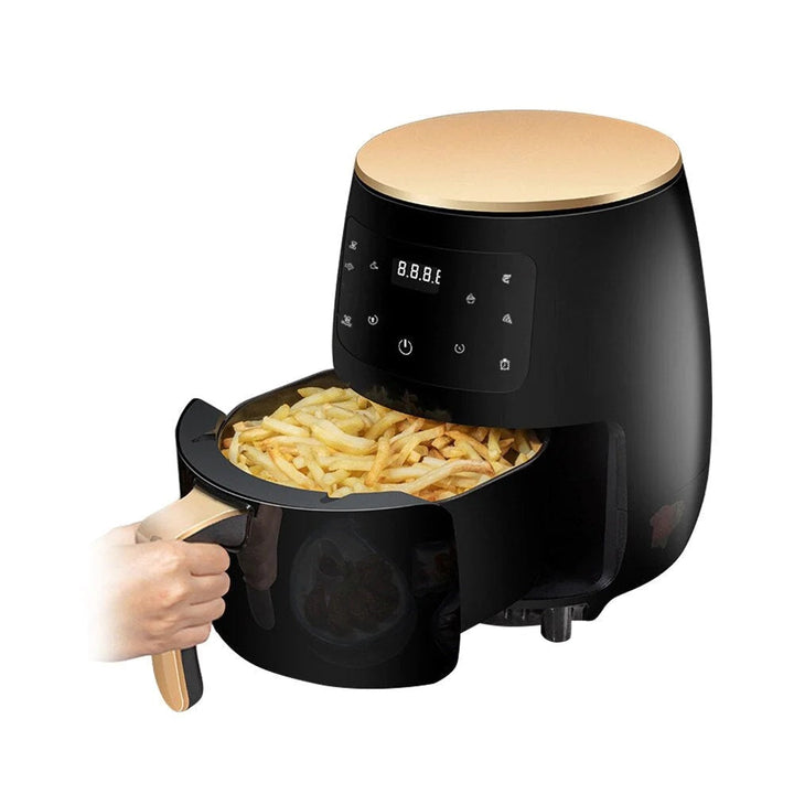 Air Fryer - Friteuza fara Ulei 6 Litri Display Digital 2400 W Functie de Coacere + Set 50 hartii de Copt
