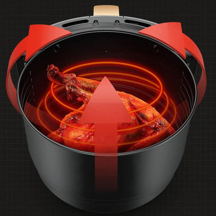 Air Fryer - Friteuza fara Ulei 6 Litri Display Digital 2400 W Functie de Coacere