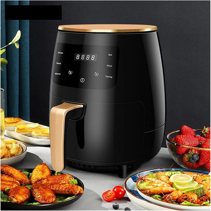 Air Fryer - Friteuza fara Ulei 6 Litri Display Digital 2400 W Functie de Coacere + Set 50 hartii de Copt