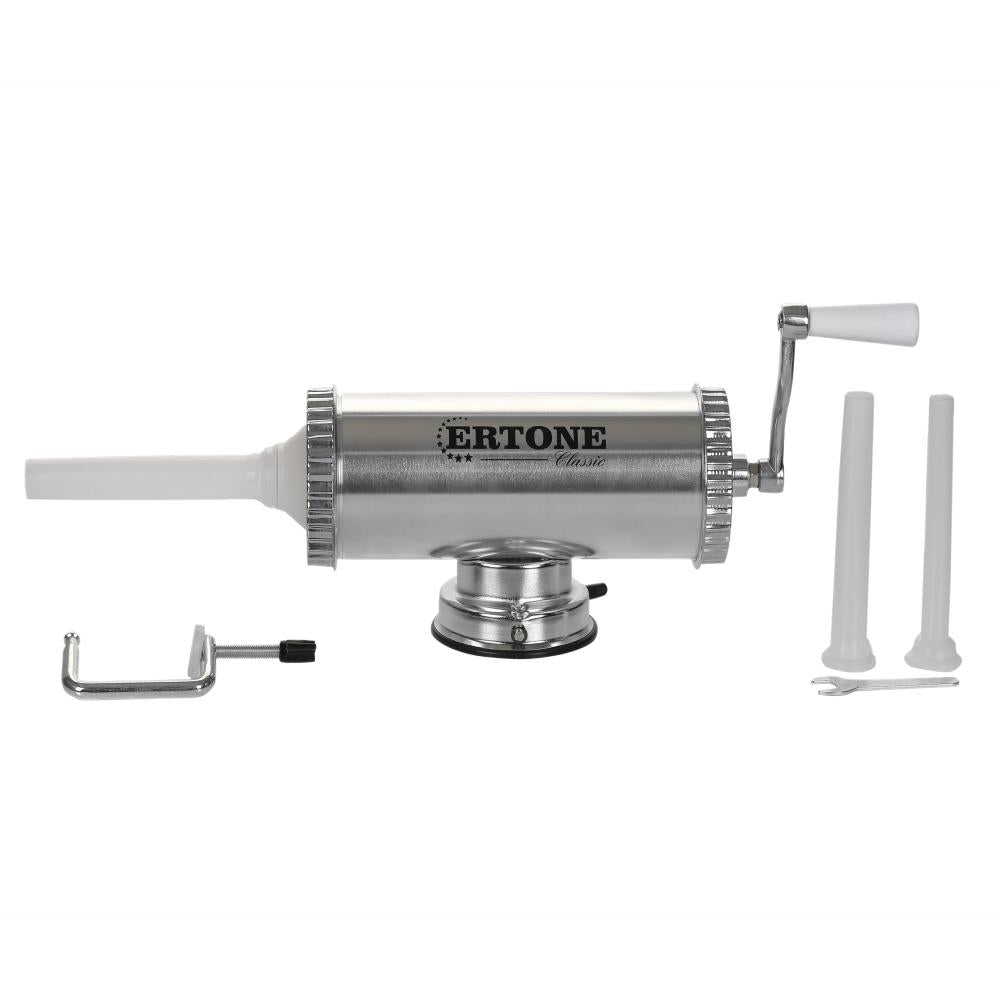 Aparat cu sprit pentru prepararea carnatilor capacitate 2.5 Kg aluminiu inoxidabil Argintiu