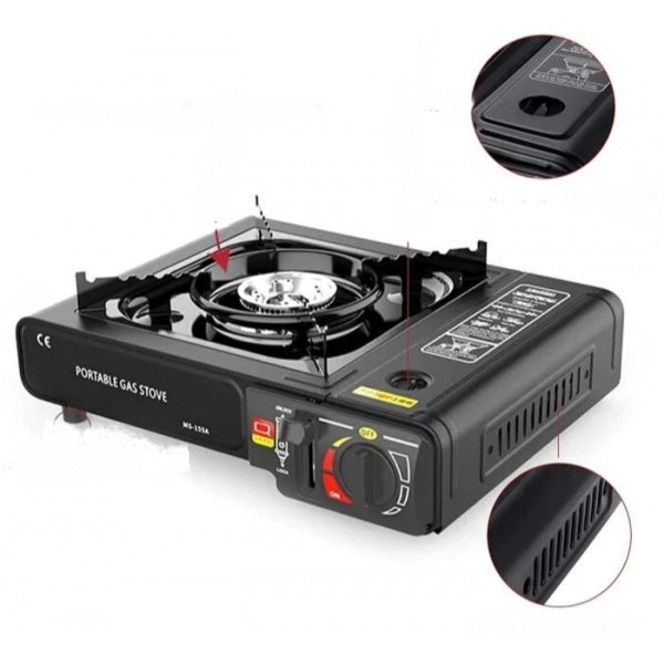 Aragaz Portabil Camping Aprindere Automata Alimentare prin Cartus Gaz Articole Casa