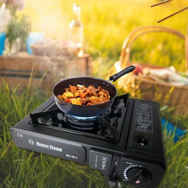Aragaz Portabil Camping Aprindere Automata Alimentare prin Cartus Gaz Articole Casa