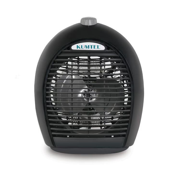Aeroterma Kumtel A6331 negru cu buton de control, siguranta si 2000W.