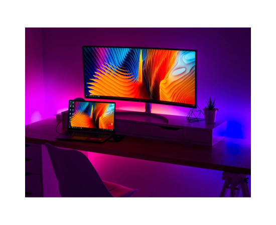 Banda led rgb multicolor cu telecomanda 20 M Articole Iluminat