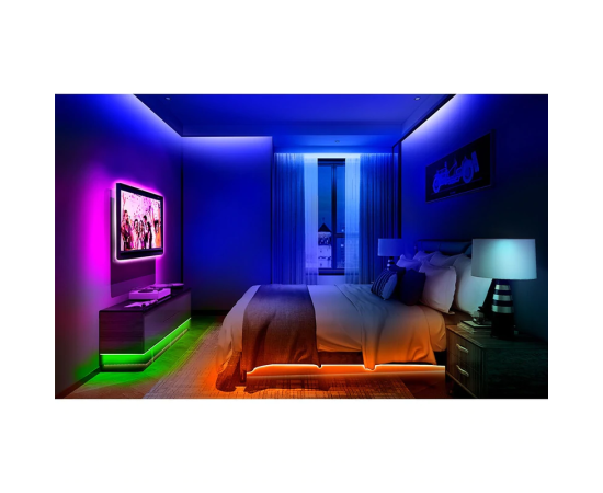 Banda led rgb multicolor cu telecomanda 20 M Articole Iluminat