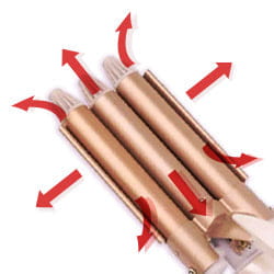 Ondulator profesional cu 3 elemente ceramice Kemei