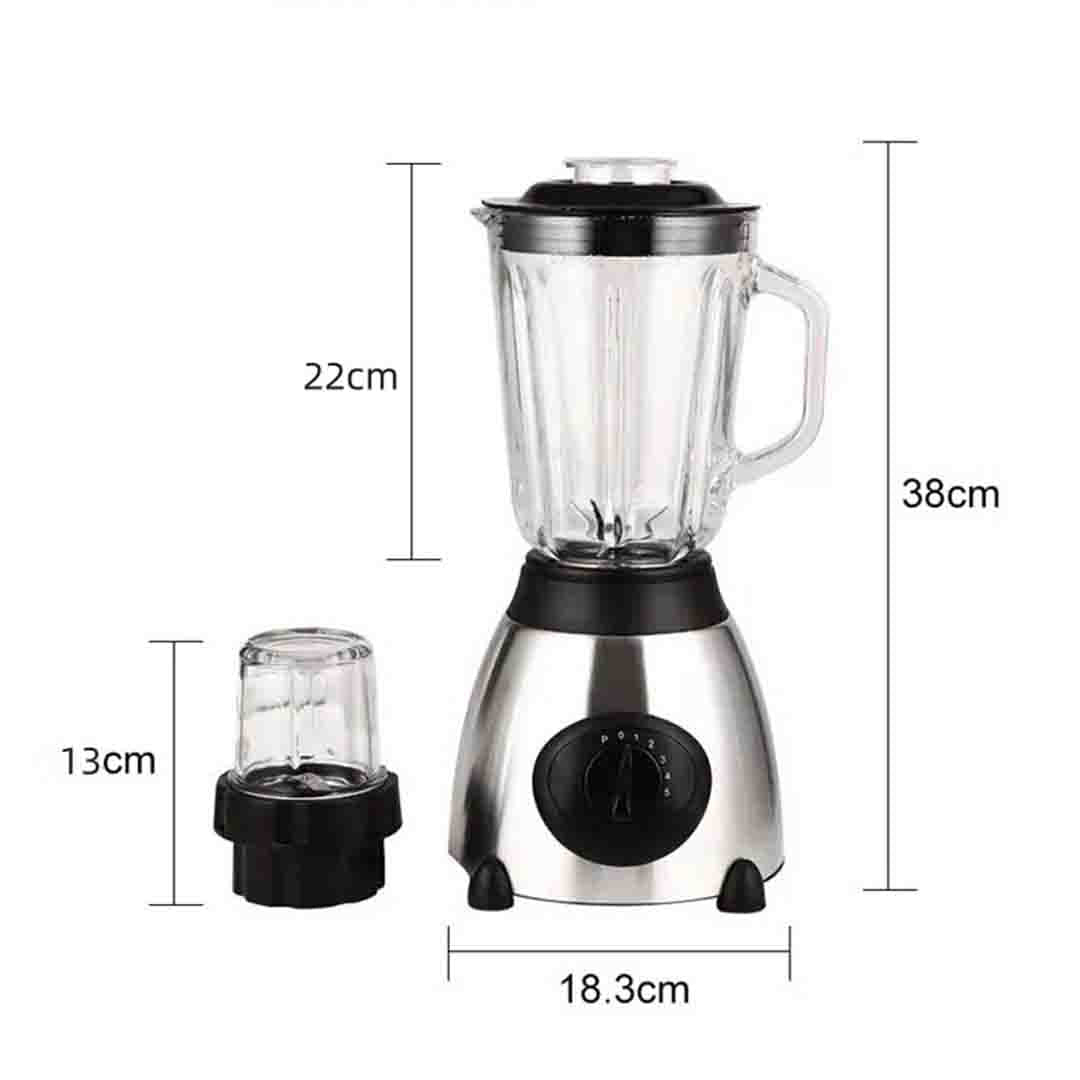 Blender Profesional SONYMAX SN-8066 2 in 1 2200W - Zdrobitor Gheata,Pahar Sticla 1.5L Rasnita Cafea și Condimente,Motor